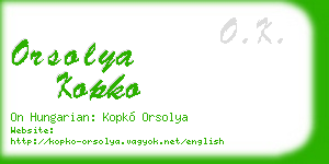 orsolya kopko business card