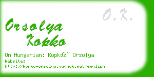 orsolya kopko business card